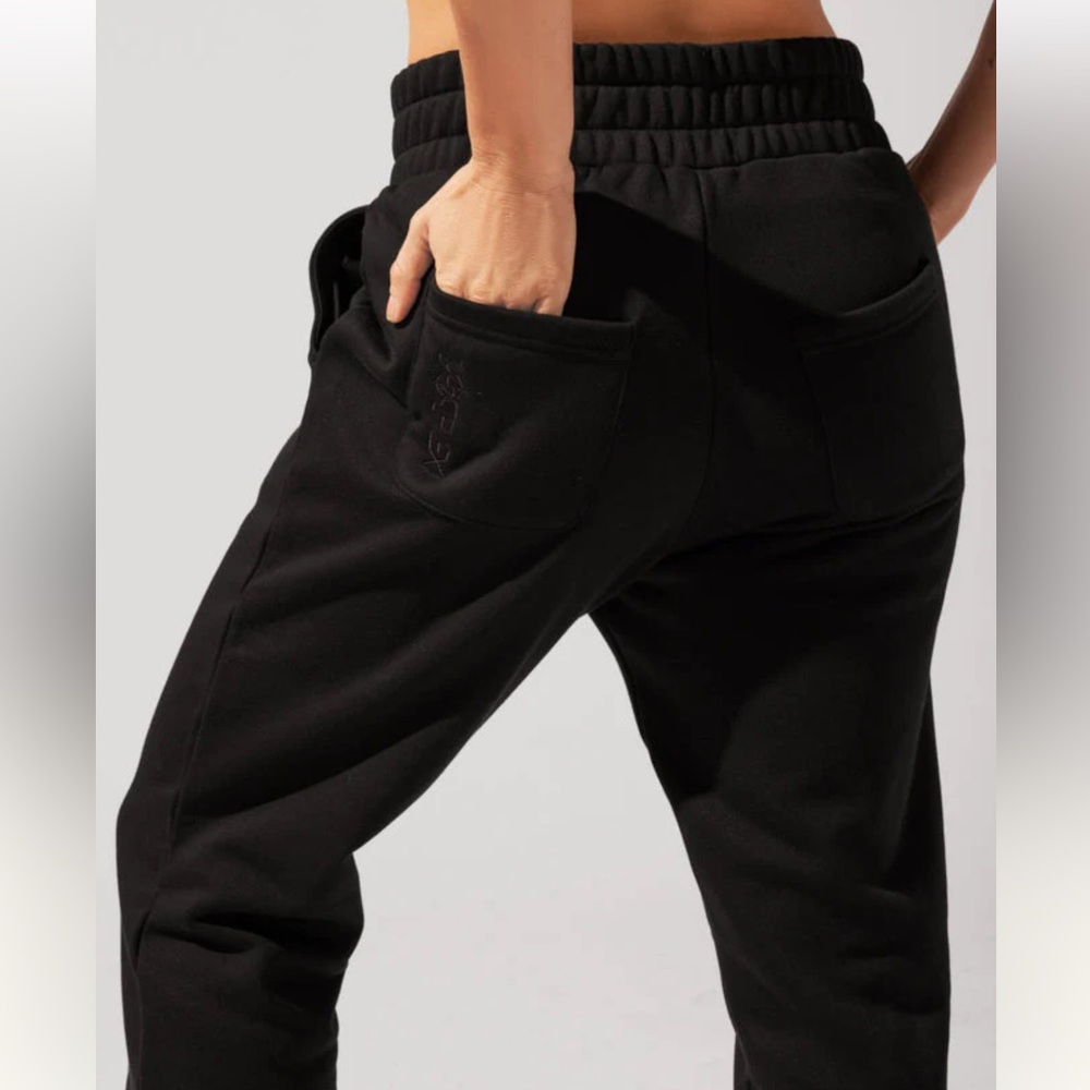 Popflex Cloud Rollover Sweatpant - Black - Picture 4 of 11